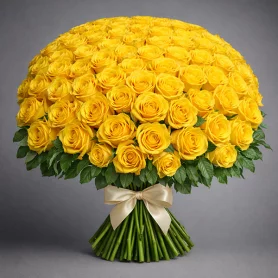 101 желтая роза